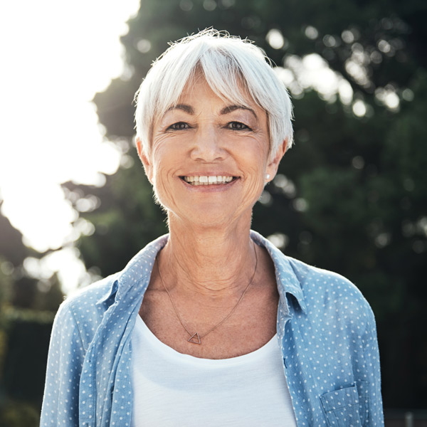 mature woman smiling