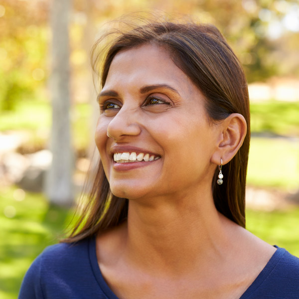 woman smiling