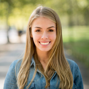 young woman smiling