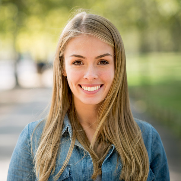 young woman smiling